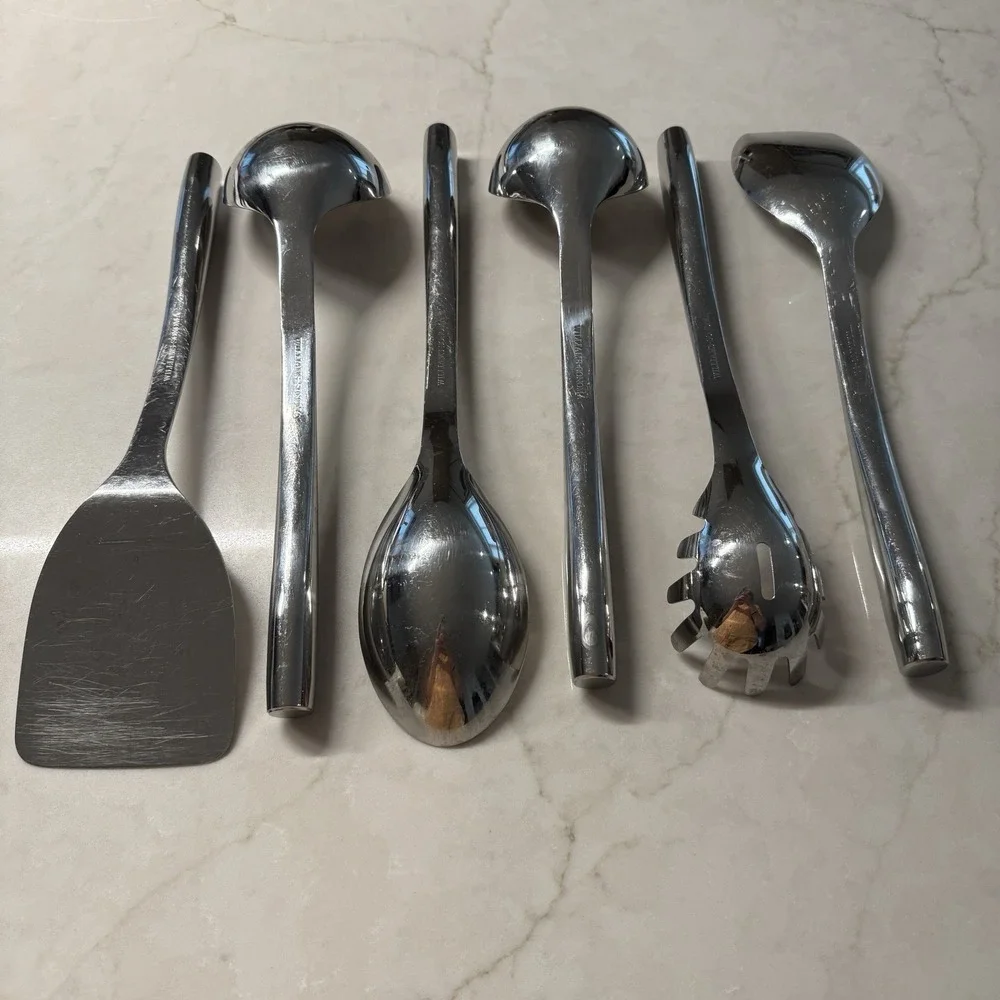 Set Of 6 Williams Sonoma Signature Stainless Steel Kitchen Utensils 13